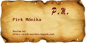 Pirk Mónika névjegykártya